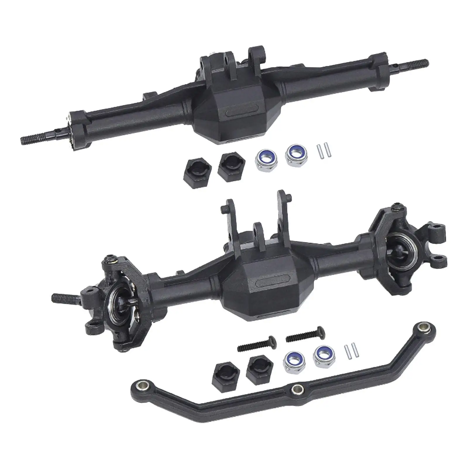 Scale RC Car Front and Rear Axle Set RC Car Axle for 1/18 Scale RC Car Model