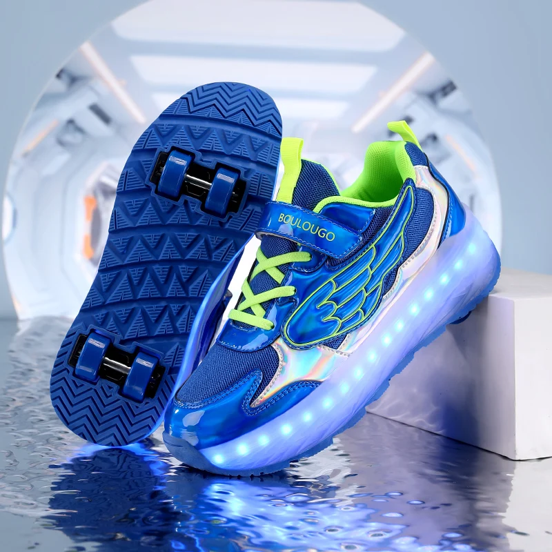 

Girls' Invisible 4-Wheel Roller Sneakers (2025 New): Heelys – Boys' & Kids' Student Skating Sports Shoes