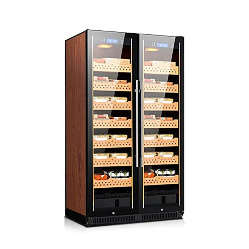 

Cigar cabinet, constant temperature commercial compressor refrigeration, cedar wood shelf cigar cabinet