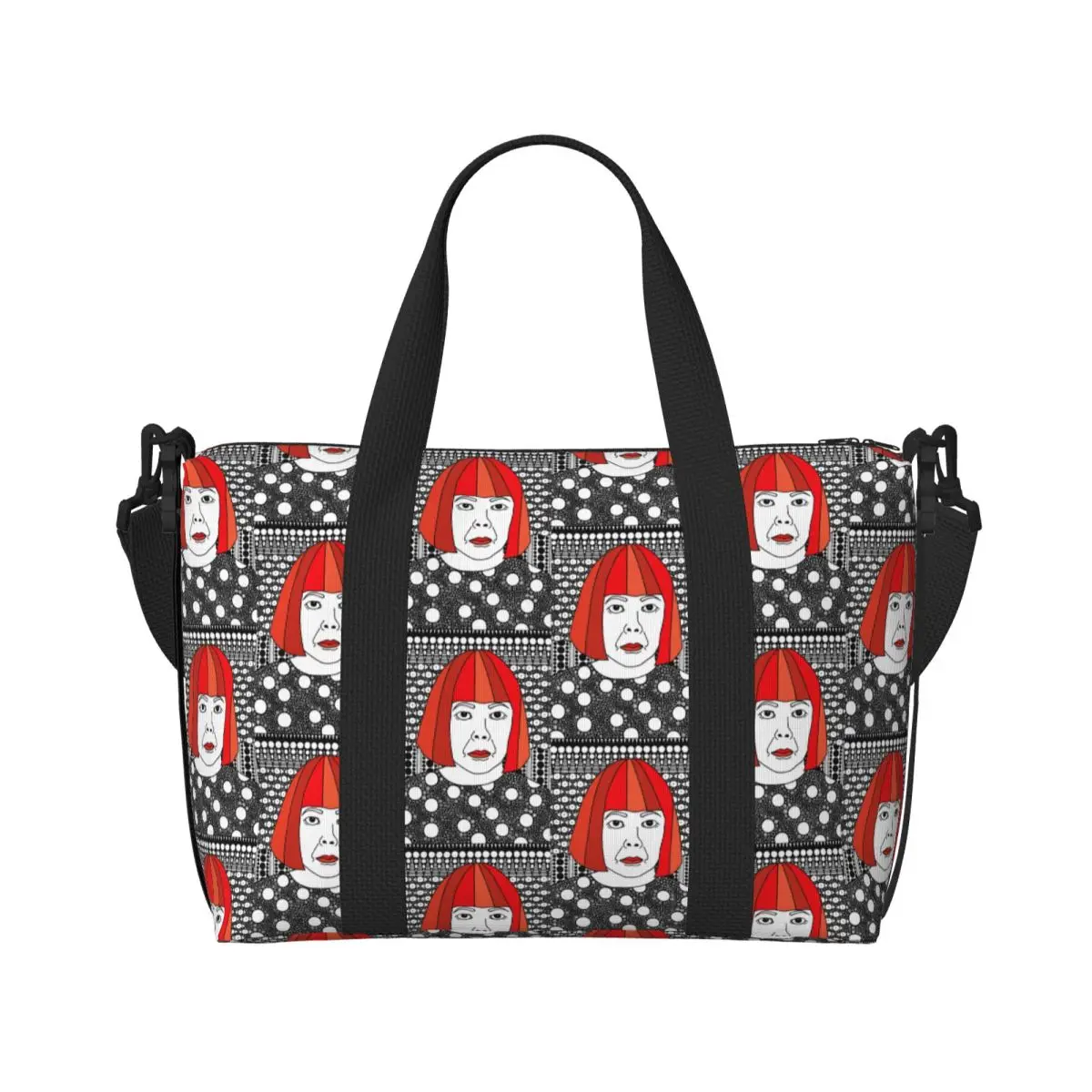 Custom Yayoi Kusama บทคัดย่อ Art Tote กระเป๋าผู้หญิงขนาดใหญ่ความจุ Beach Gym กระเป๋าเดินทางไหล่