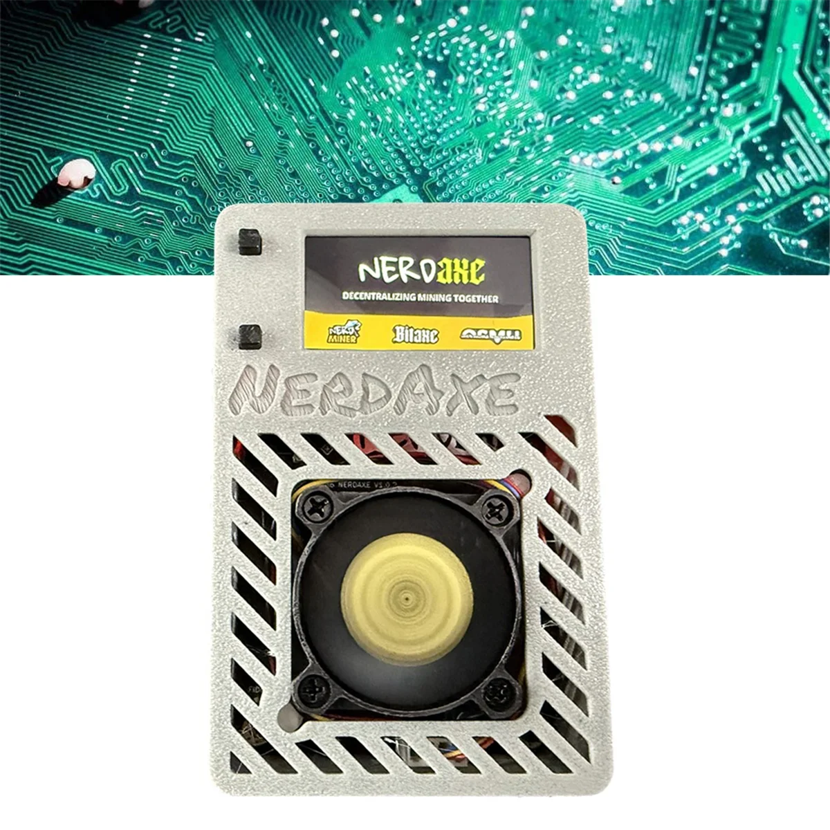 A69F-NerdAxe Miner Nerdminer with Display 500Gh/S S19XP BM1366 ASIC Bitaxe Bitcoin Micro-Miner Lottery Mining Miner US PLUG