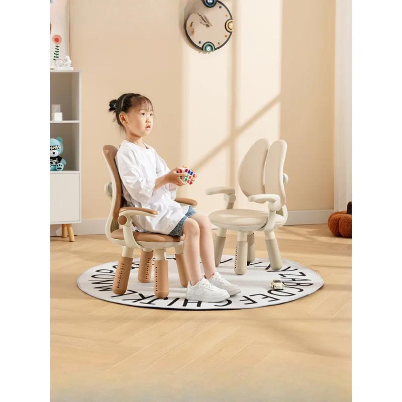 

Kids Double-Back Sofa Chair Adjustable Rotating Armrest Double Support Backrest Reading Learning Chair