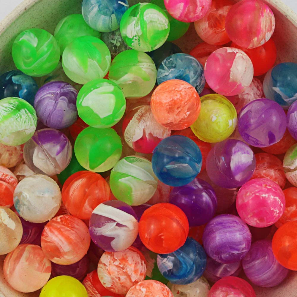 เกมกีฬาของเล่นลูกบอลของเล่นของเล่นตลก Swirl 19mm Bouncing Balls กระโดดลูก Neon Bouncing Balls Cloud Bouncy Balls