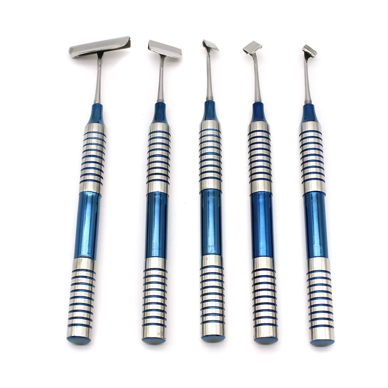 5pcs/set Dental Implant Soft Brushing Kit Dental Surgical Lingual Flap Tool Periosteal Reducer Periosteal Separator Tools