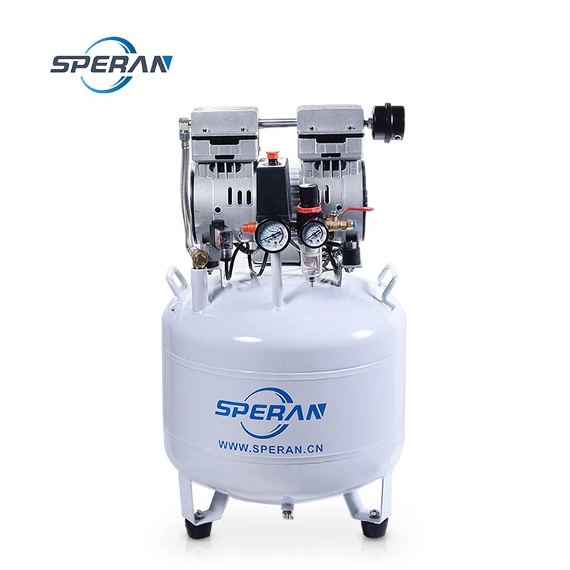 Compresor de Aire Portátil SPERAN de 1Hp, Silencioso, sin Aceite, para Uso Dental