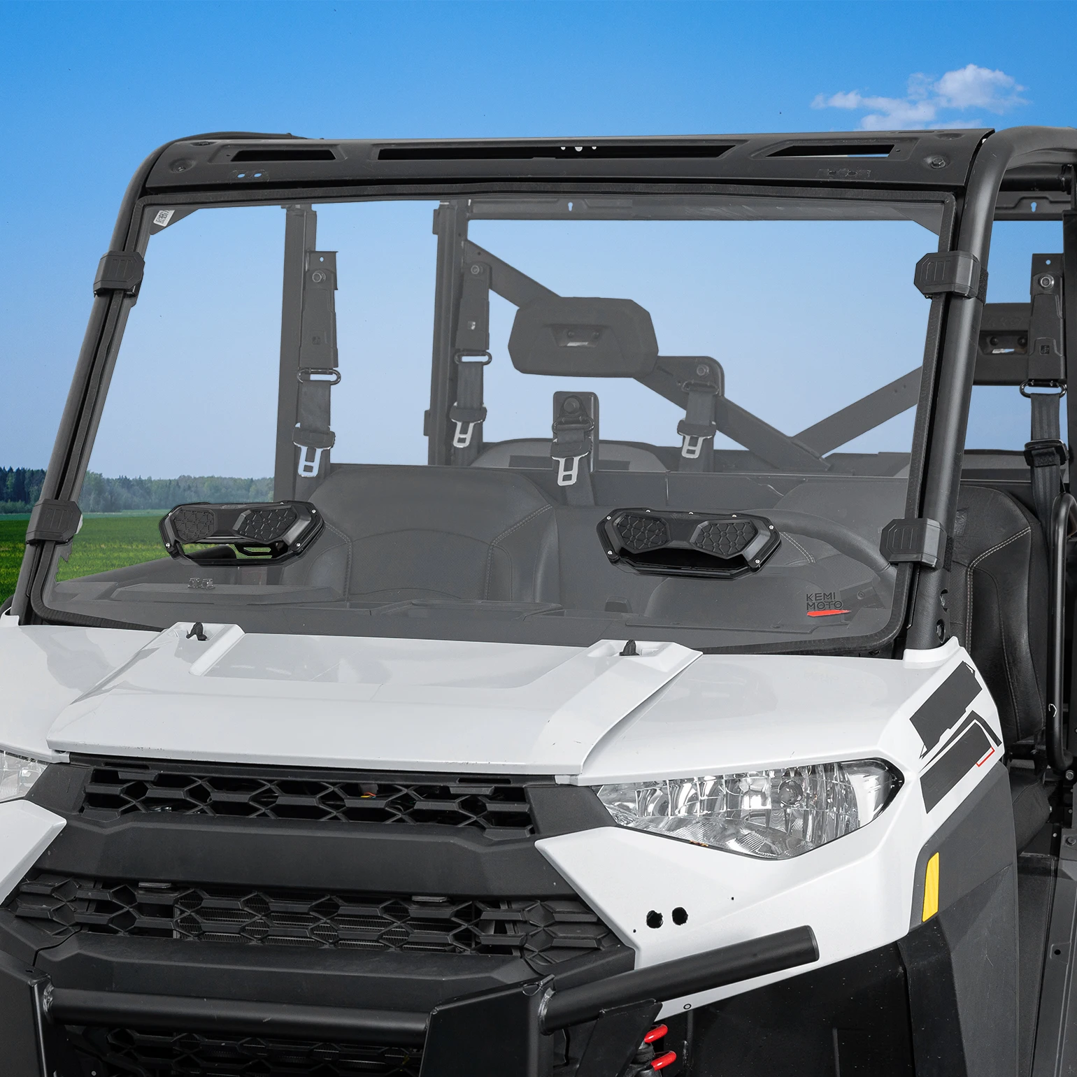 

UTV 3-IN-1 Vented Windshield Compatible with Polaris Ranger XP 900/Crew Ranger XP 1000/Crew Ranger 1000/Crew 2014-2025
