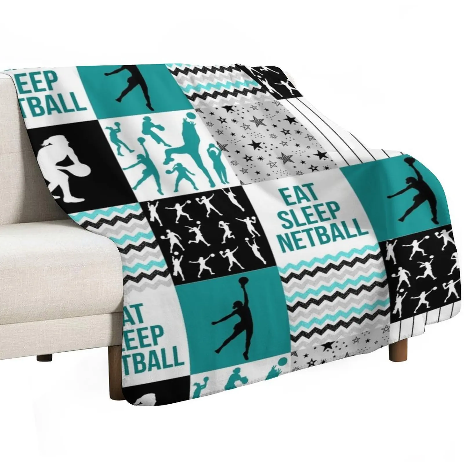 

Netball Shape Pattern Purple Gift for Netball Lovers Throw Blanket Multi-Purpose Luxury Thicken Soft Beds warm winter Blankets