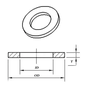 Flat Washer Junta Redonda, PE Transparente Shim, Anel Isolante, Liso, Claro, Nylon 6 principais vendas chinelos sublimação - №4