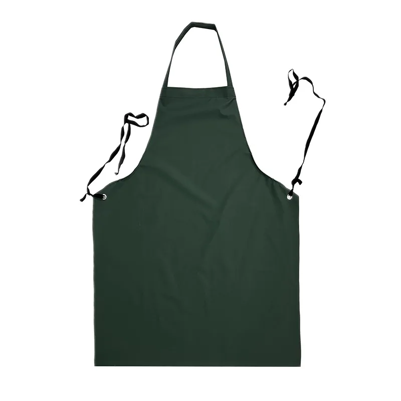 

【Best-selling】High Quality PVC Polyester Olive Green Waterproof Oilproof Apron For Industrial Kitchen Work