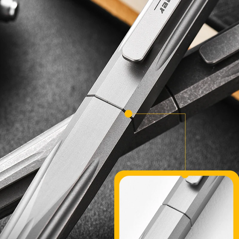 قلم تكتيكي محمول من سبائك التيتانيوم، تخفيف الضغط المنزلق، تخييم Edc، قلم توقيع للدفاع عن النفس، A1094 #6