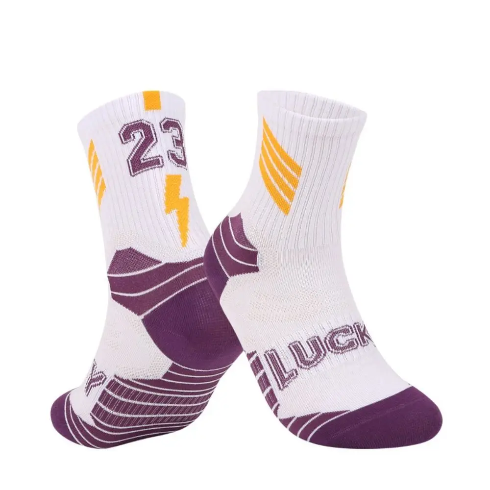 

1 пара хлопковых детских баскетбольных носков, нескользящие дышащие детские футбольные носки, удобные красочные детские полотенца, носки для верховой езды