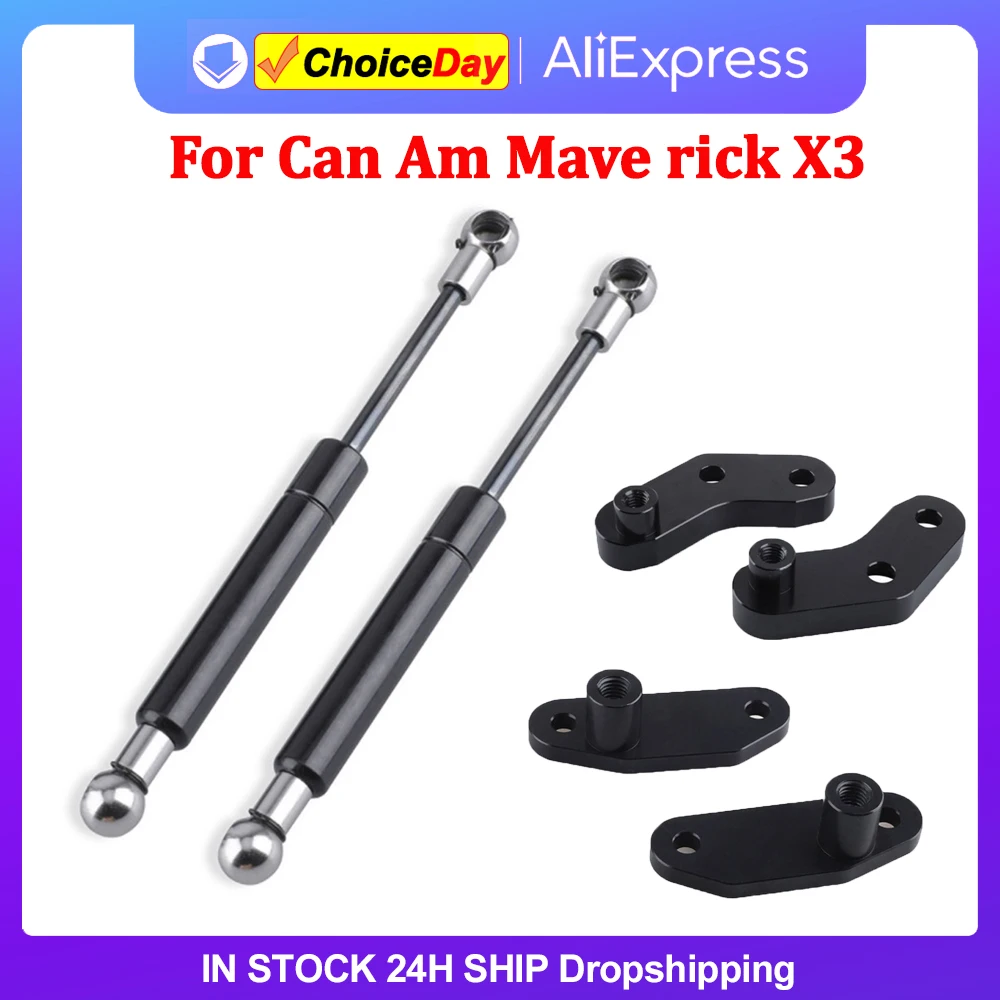 

Anodized Black Front OR Rear Door Opener Kits For Can Am Maverick X3 2017-2022 Car Slow Down Support Rod Door Shocks Struts Kits