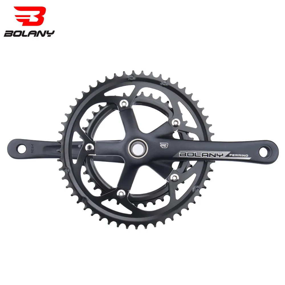 

Bolany Road Bike Crankset 130BCD Cranckset Chainring 170mm Hollow Integrated Crank 53-39T Double Chainrings For SHIMANO