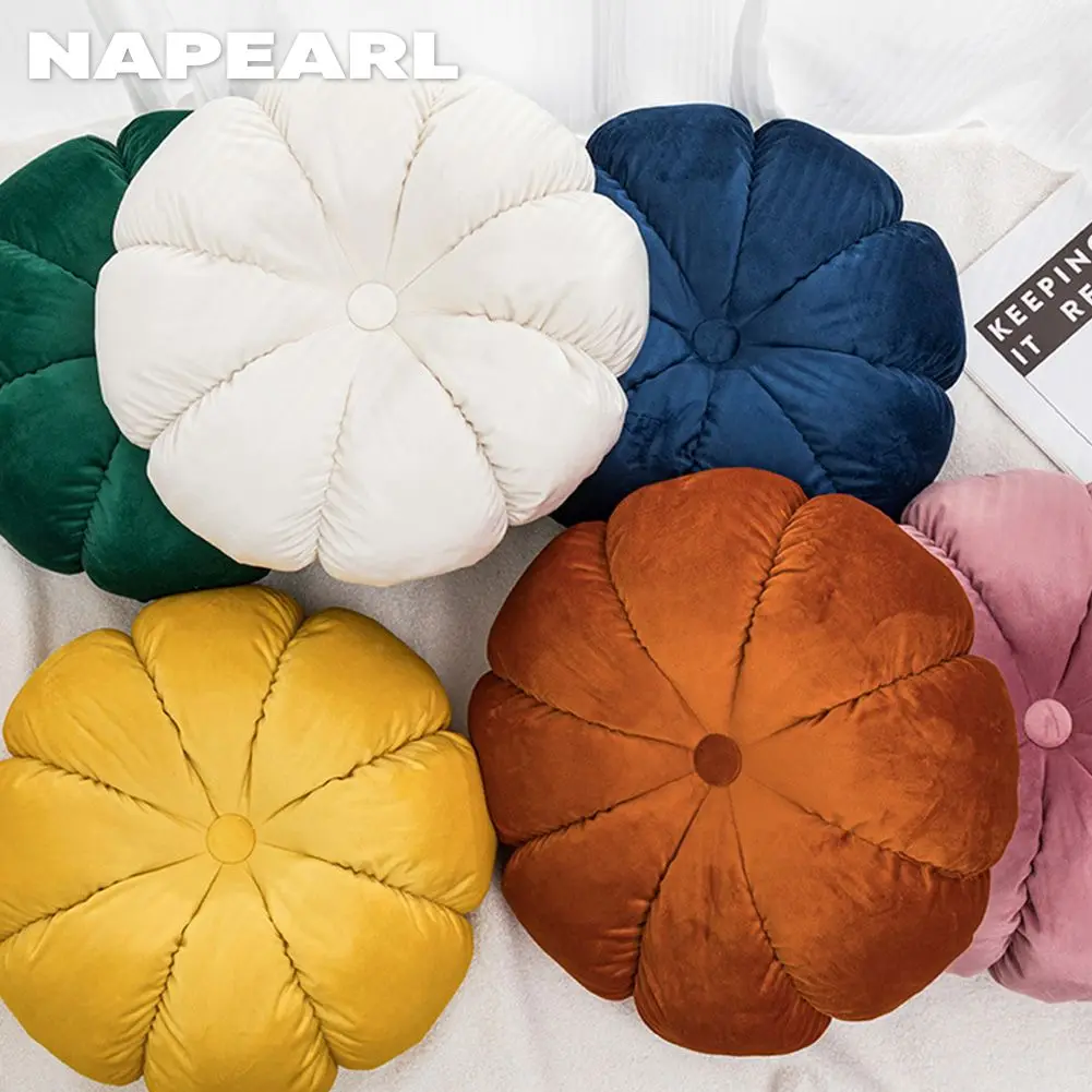 

NAPEARL Pumpkin Cushions Flower Round Cushion Tatami Sofa Seat Home Decorative 45x45cm 1PC