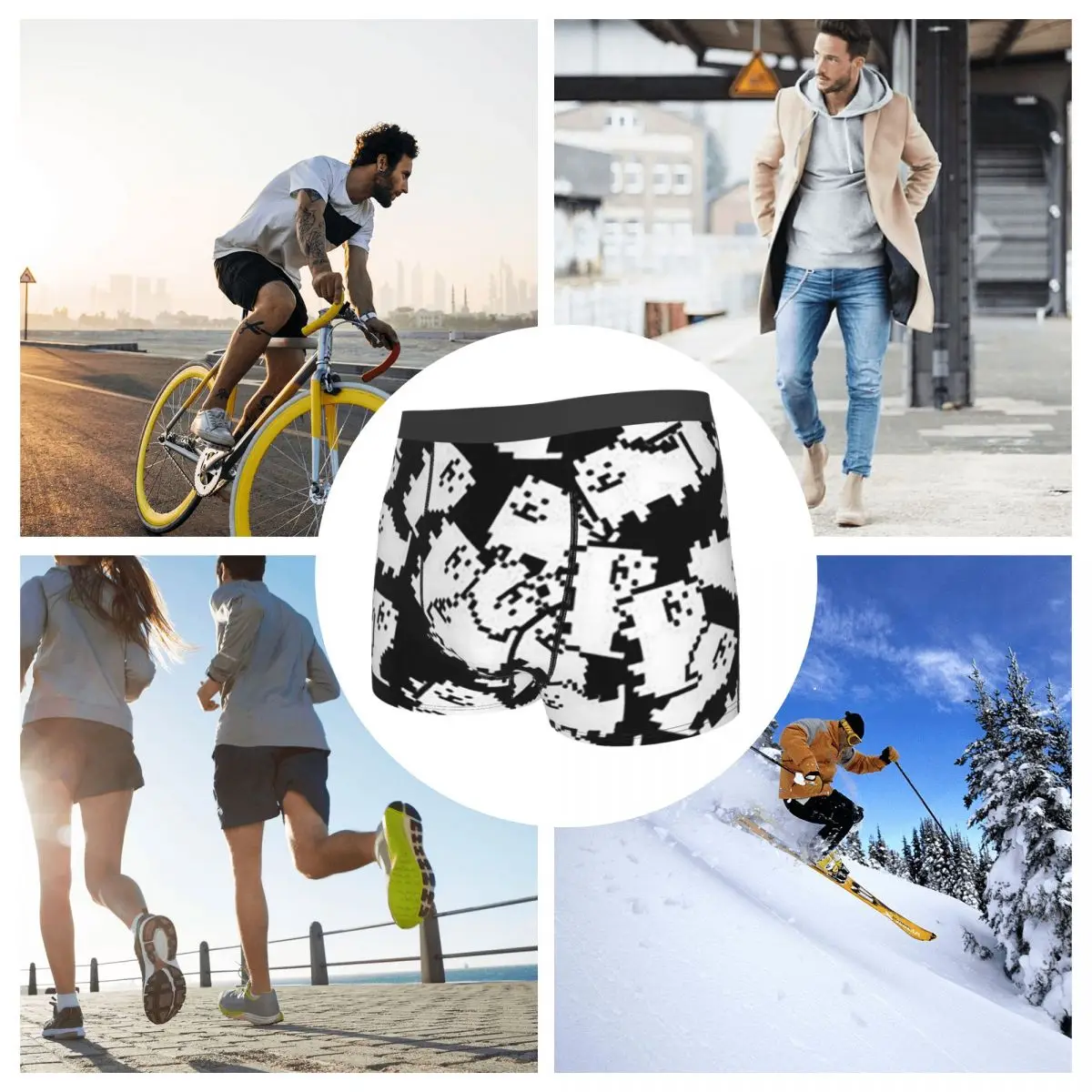 Celana Dalam Boxer Celana Pendek Undertale Video Game Anjing yang Mengganggu Celana Dalam Lucu Pakaian Dalam Lembut Pria untuk Hadiah Pacar Pria