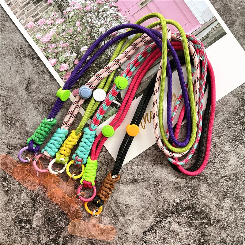 Key Ring Lanyard Adjustable Cord for Mobile Phone Pendant Bright Color Neck Strap for Keys Universal Landyard Keychain Women