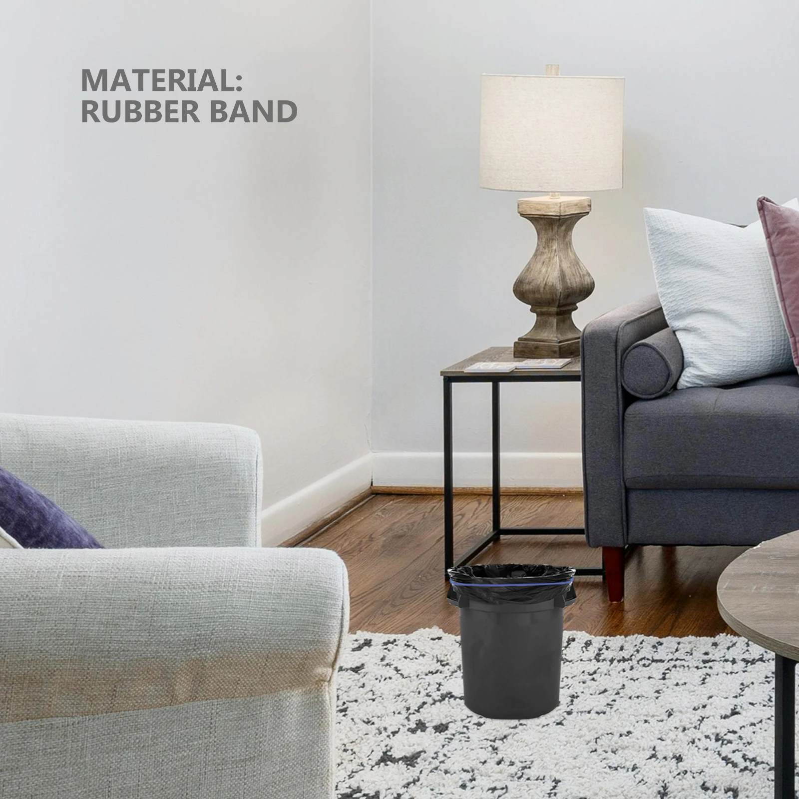 

4pcs Elastic For Trash Can 70Cm Circumference Garbage Bag Holder No Slip Edge Design Adjustable Waste Bin Band Trash Can Fixing