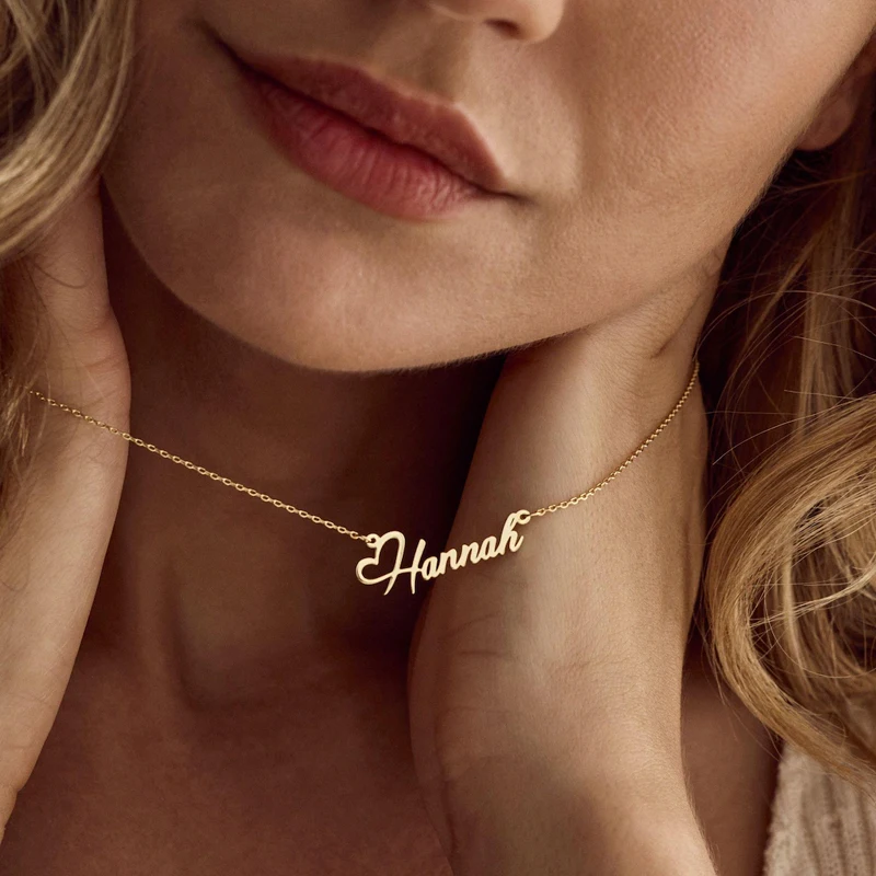 

Personalized Custom Heart Name Necklace for Women Kid Stainless Steel Customized Kids Name Necklace Child Christmas Jewelry Gift