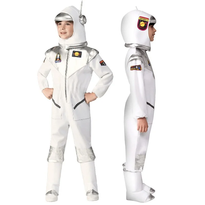 

New 2026 Children's Astronaut Costume Halloween School Stage Performance Space Suit Uniform Ideal for Children's Day