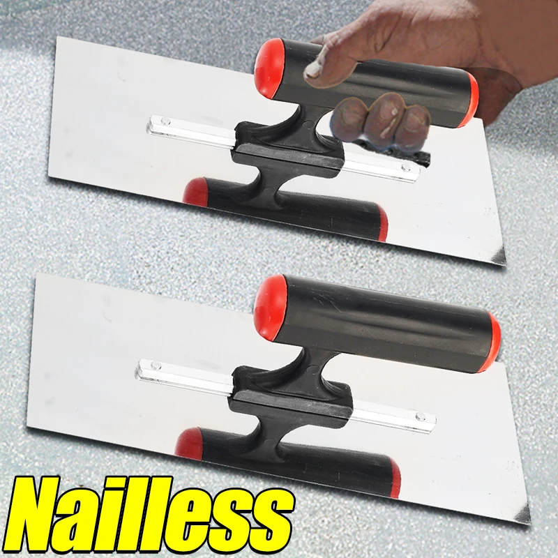 

Nailless Plastering Trowel Stainless Steel Cement Drywall Trowels Scraping Construction Finishing Professional Plastering Tools