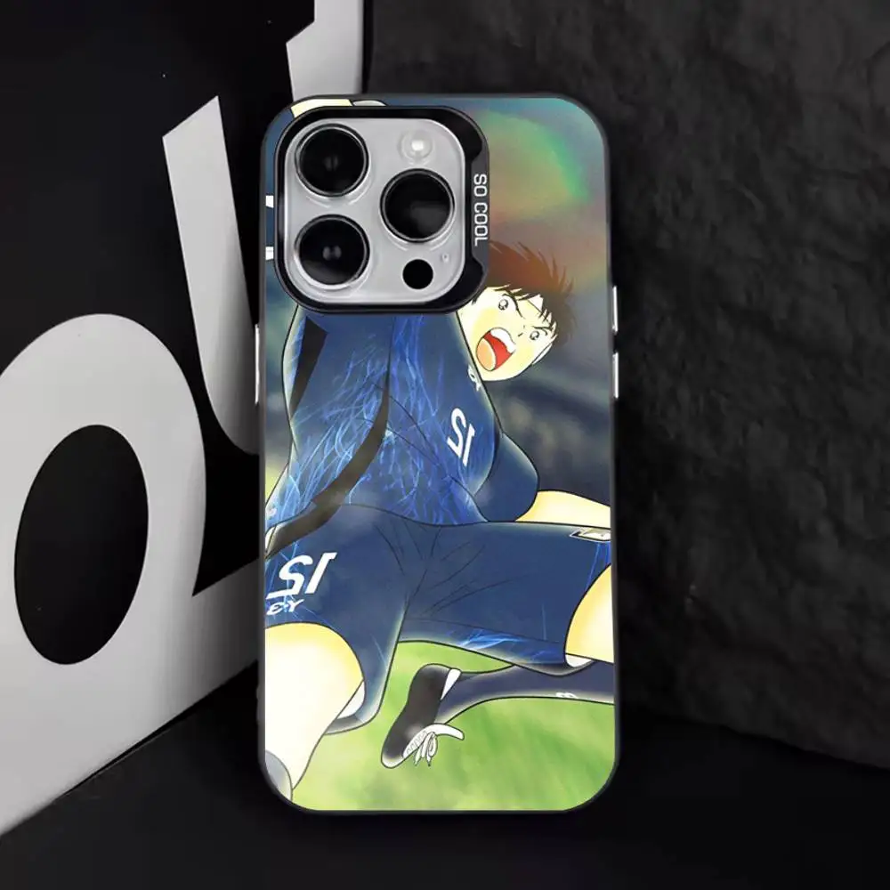 Coole C-Captain Tsubasa Handyhülle für iPhone 17,16,15,14,13,12,11,Pro,Max,Plus,E,Air,Mini Schwarz Tpu Cover