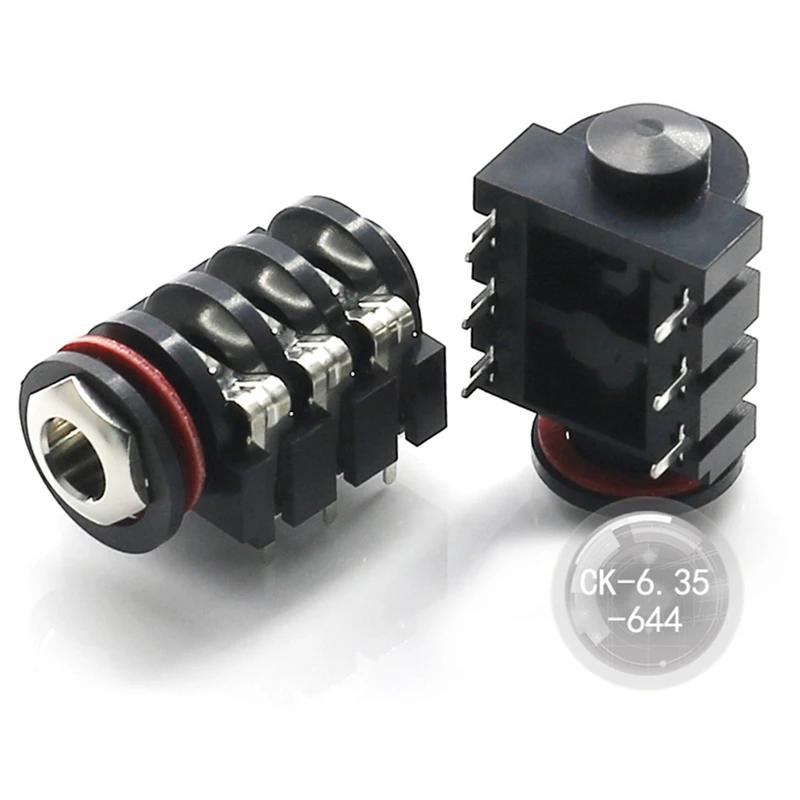 Super Sale 6.35 mm Stereo Audio Socket Jack Connector, 1/4