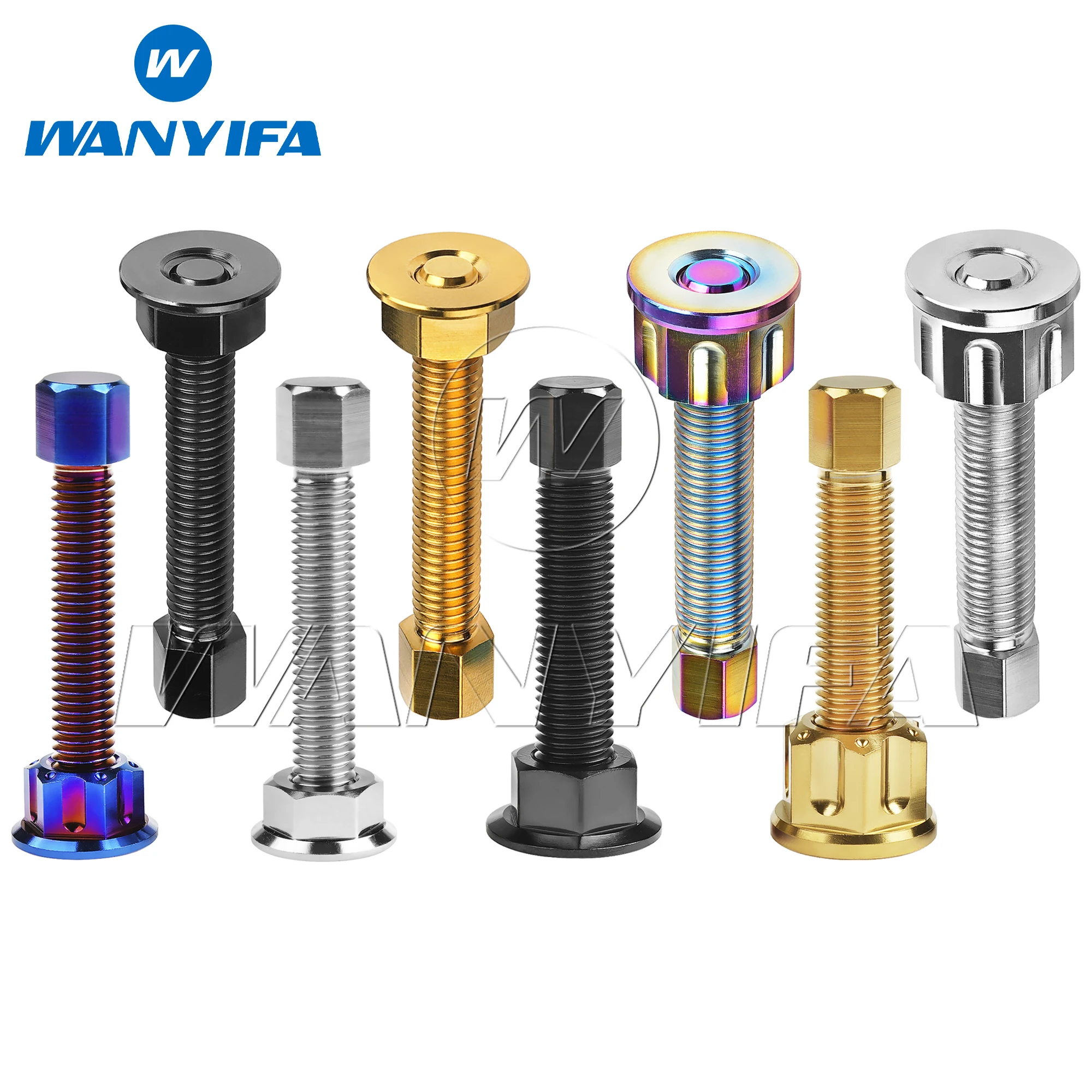 

Wanyifa Titanium Bolt M8/M10x47mm Pitch1.25mm Motorcycle Chain Adjuster Bolt Rear Axle Sprocket Locking Screw & Nut Repair Kit