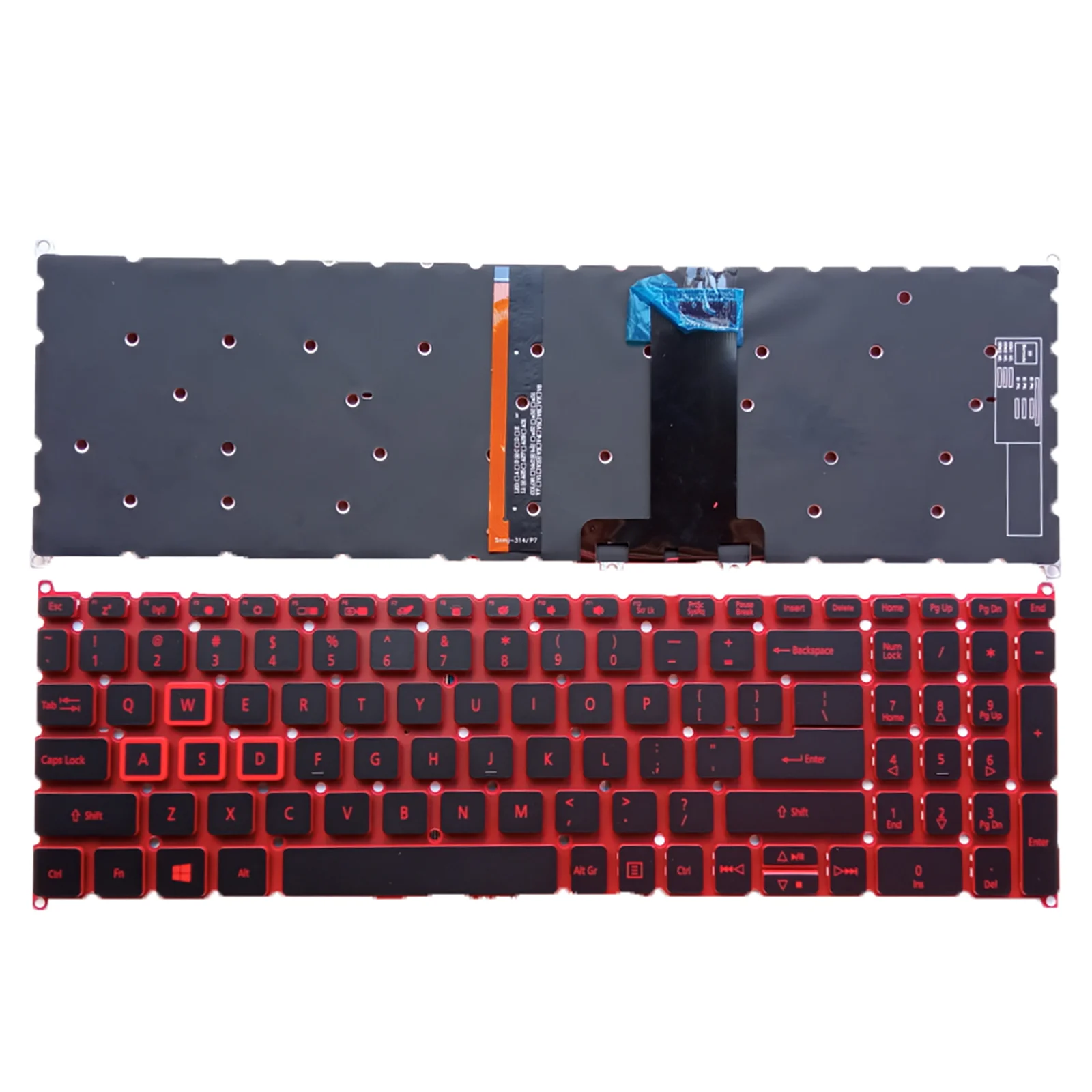 US Red Backlit Keyboard For Acer Nitro 5 spin NP515-51 N17W1 NP515-51-80X SP515-51N A317-51