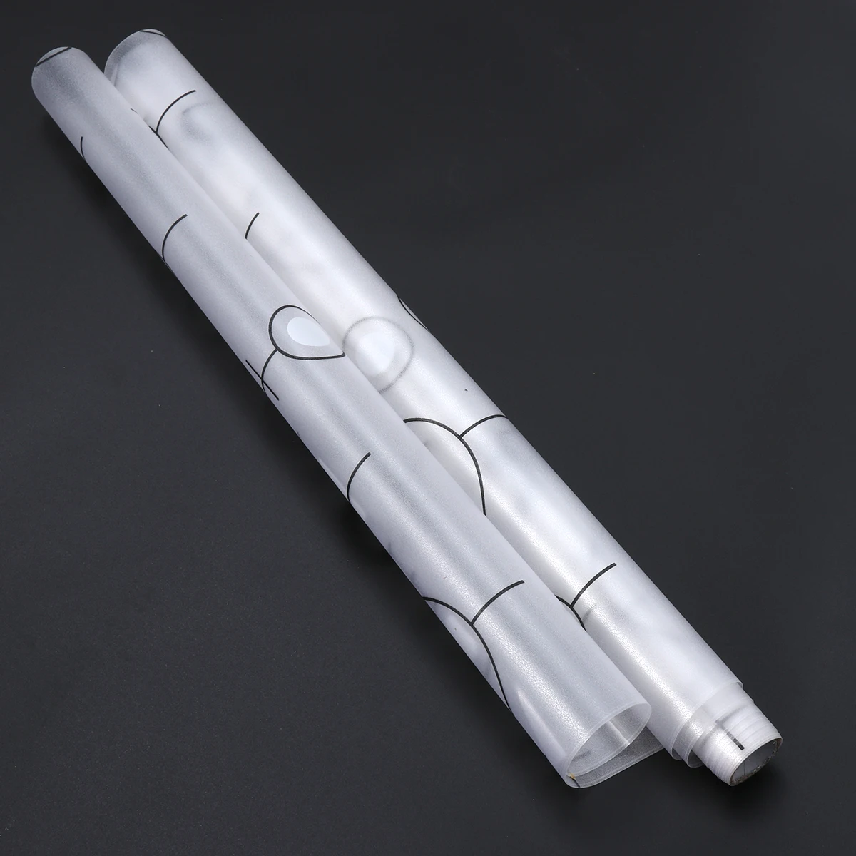 100x45cm Effect Window Film Black White Circle Design Self Stick Privacy Sticker for Glass Surfaces Home Decoration