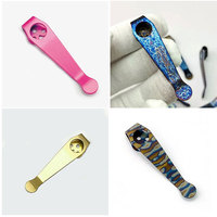 1 PC Top Quality Titanium Alloy Pocket Folding Knife Back Clip for Spyderco Para2 C81 C10 C11 Para3 Delica Endura 3-hole Design