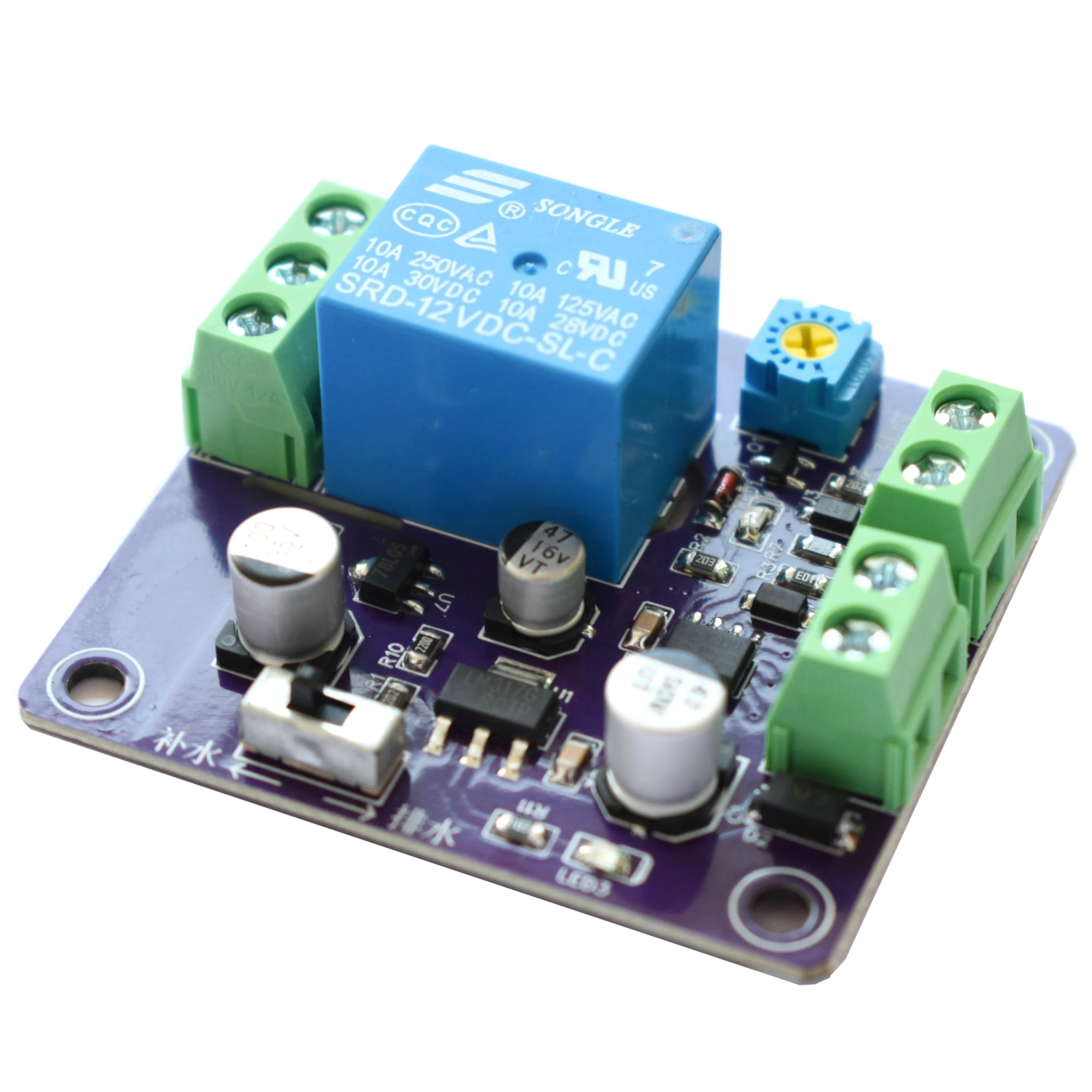 Single Circuit Single Liquid Level Probe Float Switch Level Control Delay Adjustable Water Level Control Relay Circuit