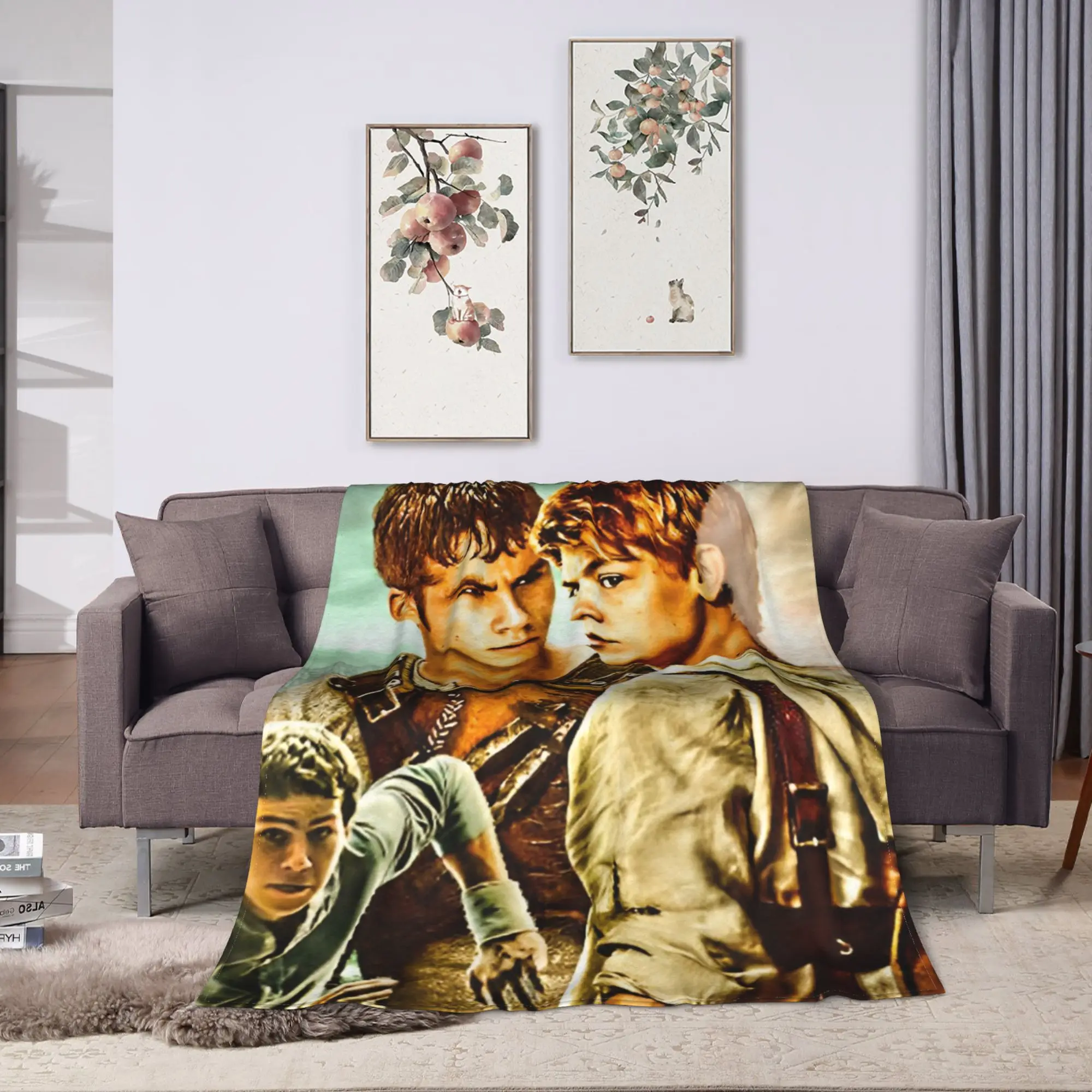 Soft Warm Blanket Travel Office The Maze Runner Throw Blanket Newt X Thomas Flannel Bedspread For Bedroom Pattern Sofa Bed Cover