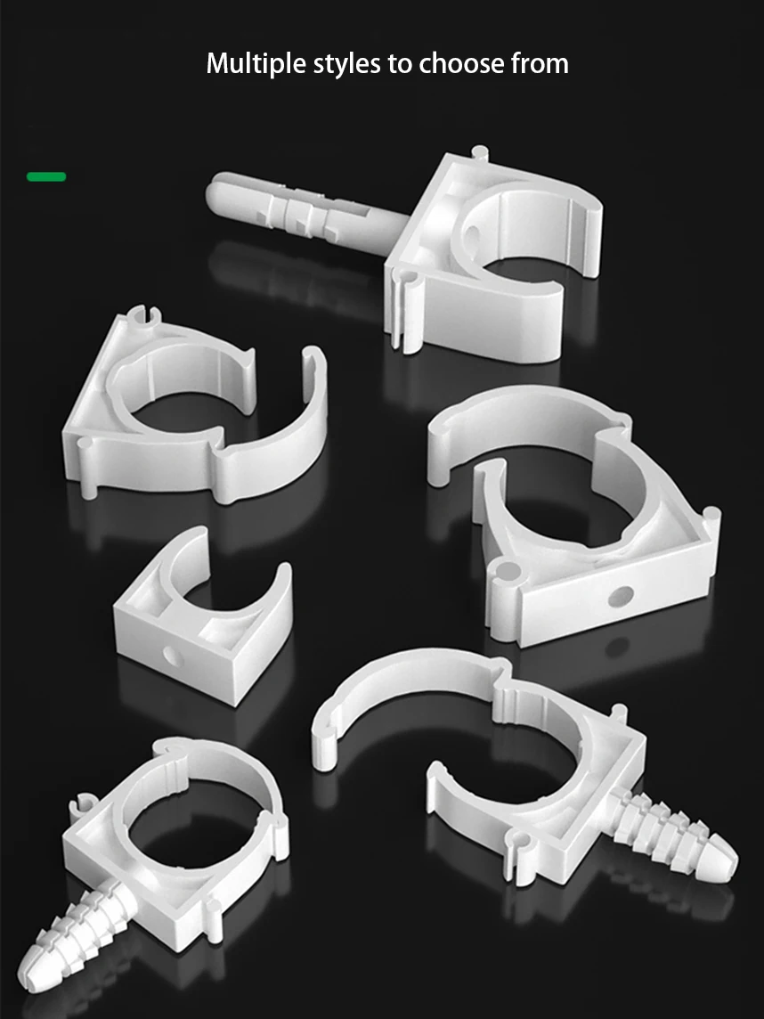 

10PCS 20mm 25mm 33mm Water Pipe Clamp PPR Pipe Support Garden Irrigation System Accessory Watering Connector Pipe Hook Wall
