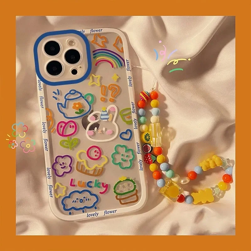 TD68 Cute Doodle Pattern For OPPO FIND X2 X3 X5 Pro Lite Neo K1 K3 K5 K7X K9 Pro F11 F15 F9 F17 Pro Case DIY TPU Soft Cover