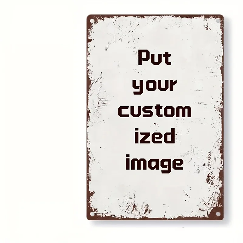 Personalized Wooden Board Sign, Custom Text Image Wood Plaque, Rustic Rectangular Wall Art, “Put your customized image” Home Dec