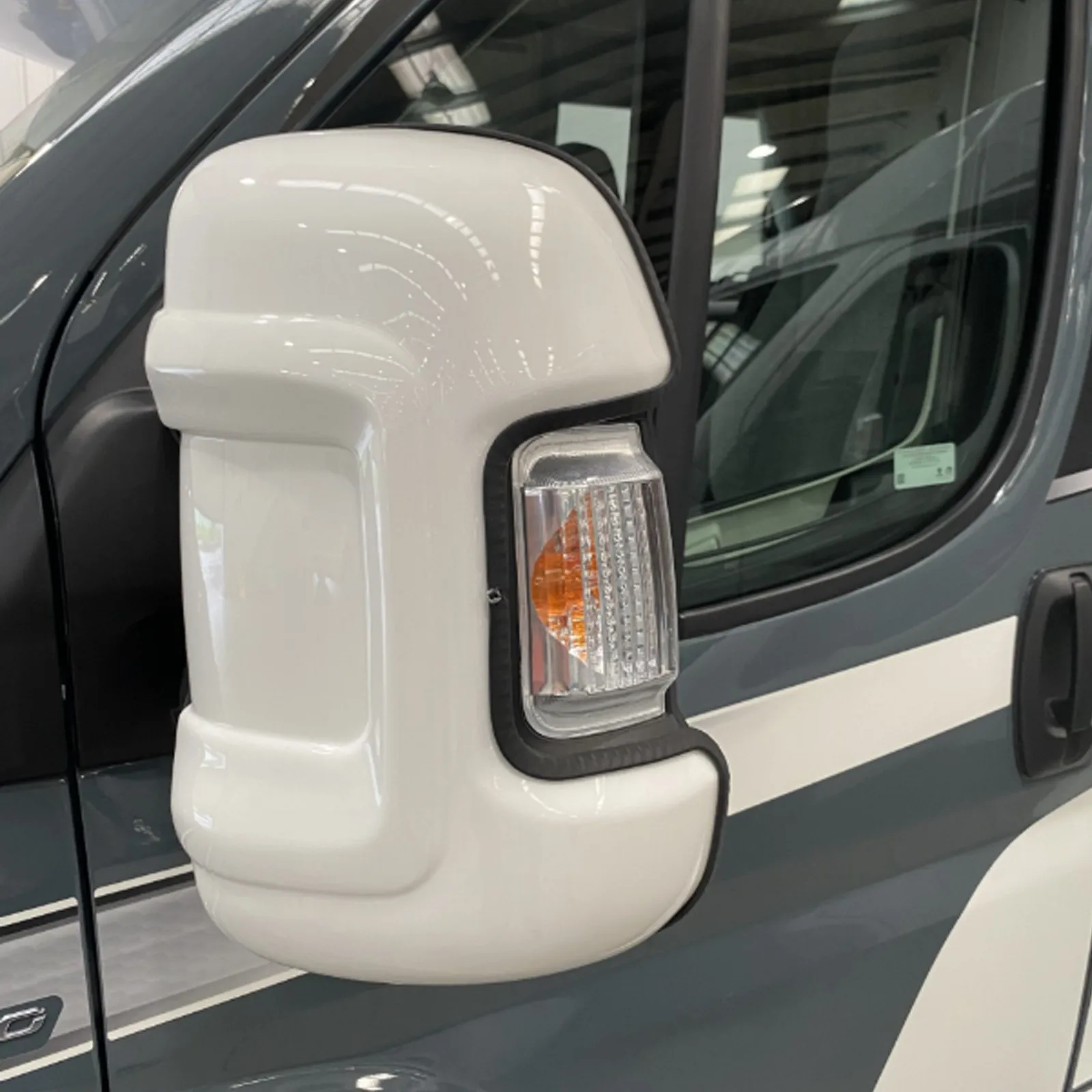 2pcs Rearview Mirror Cover Cap Protective High Strength Side Mirror Cover Trim For Ducato Peugeot Boxer Citroen Relay