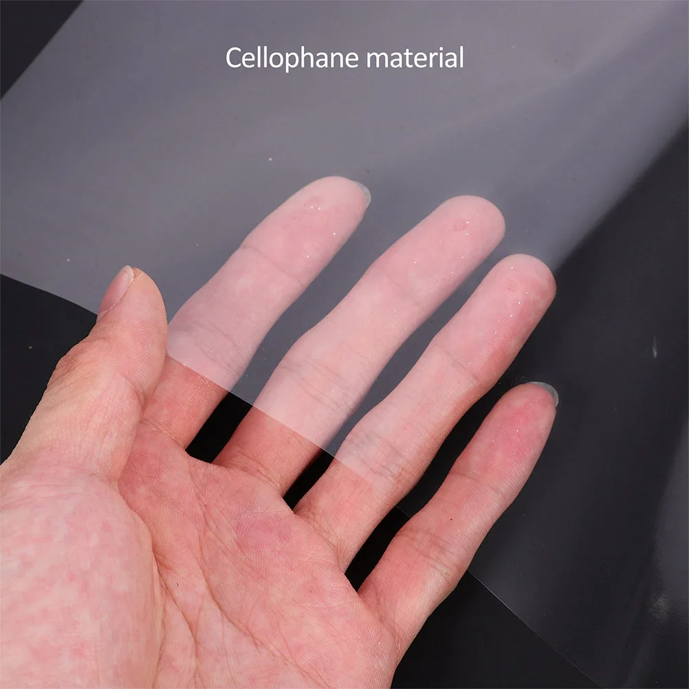 

100 Pcs Waterproof Transparent Cellophane Wrapping Paper 20x20cm DIY Craft Candy Bouquet Gift Treats Film Decor Sheets