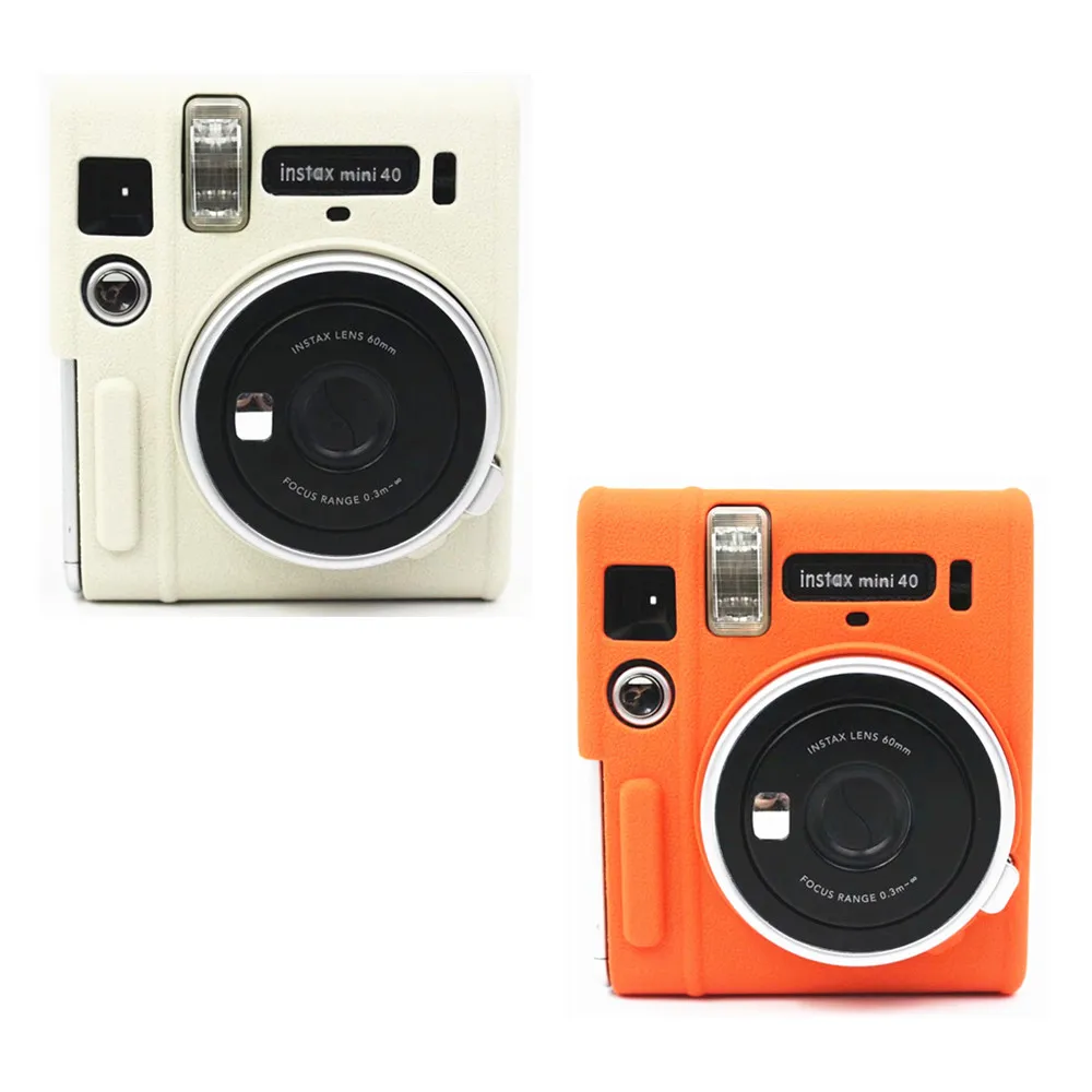 Silicone Case For Fujifilm Instax Mini 40 Camera Anti-Slip Texture Design Silicone Case Camera Bag Body Protection Leather Case