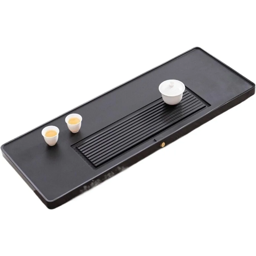 

Tea Set Natural Whole Ebonite Tea Tray Home Size Model Stone Simple Office Dry Brew Kung Fu Chinese Tea Table Chinese Tea Set(12