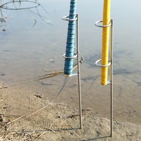 30/40cm Double Rings Single Fork Fishing Rod Holder Bank Fishing Ground Rod Bracket Fishing Tools for Outdoor