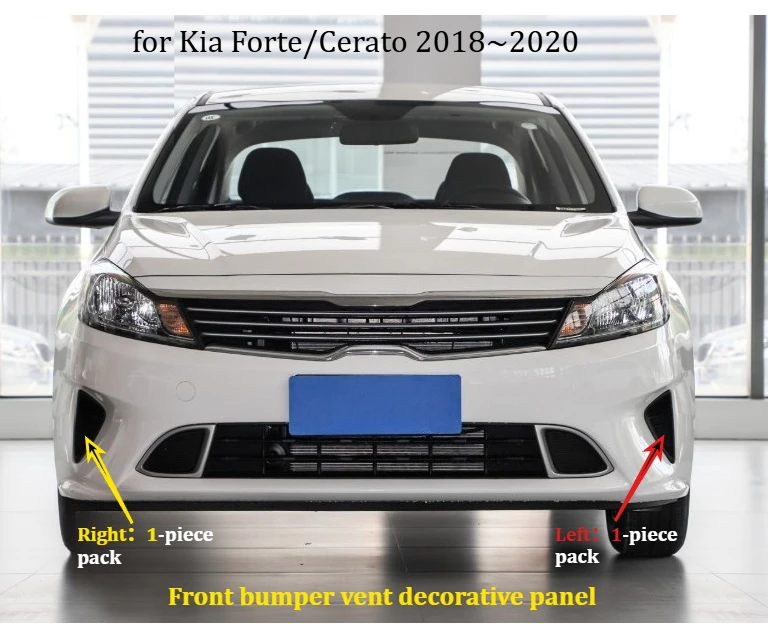 for Kia Forte/Cerato 2018~2020 Front bumper vent decorative panel/front bumper vent lower grille/exterior replacement parts
