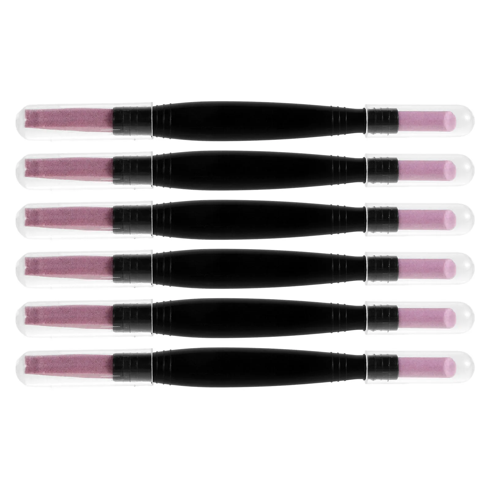 6 個デュアルエンドネイルサンディングペンキューティクルリムーバーマニキュアポリッシュツールポータブル角質除去ネイル研削ペン