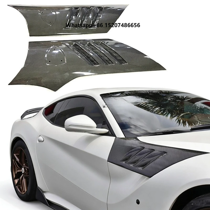 Car Modification Parts for F12 Plain Weave Dry Carbon Fiber Front Fenders for F12 Berlinetta Accessories Fender Vents