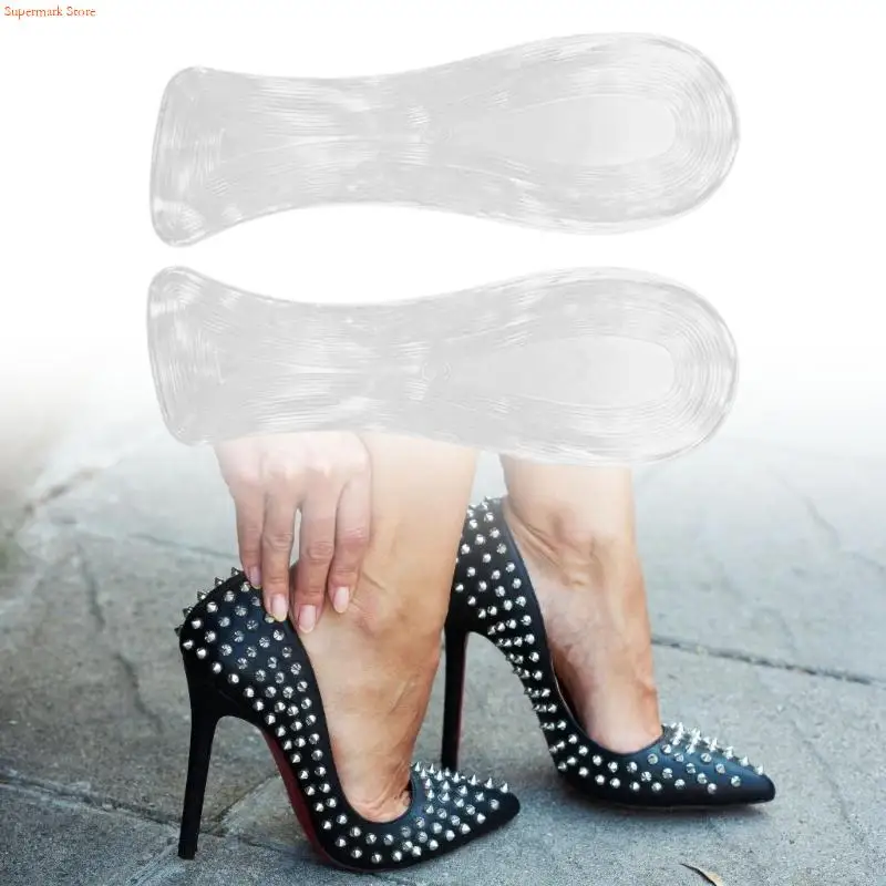 Q5WE Adhesive Gel Heel Pad For Nonslip And Shock Absorption Comfort In Walking And Standing Activity