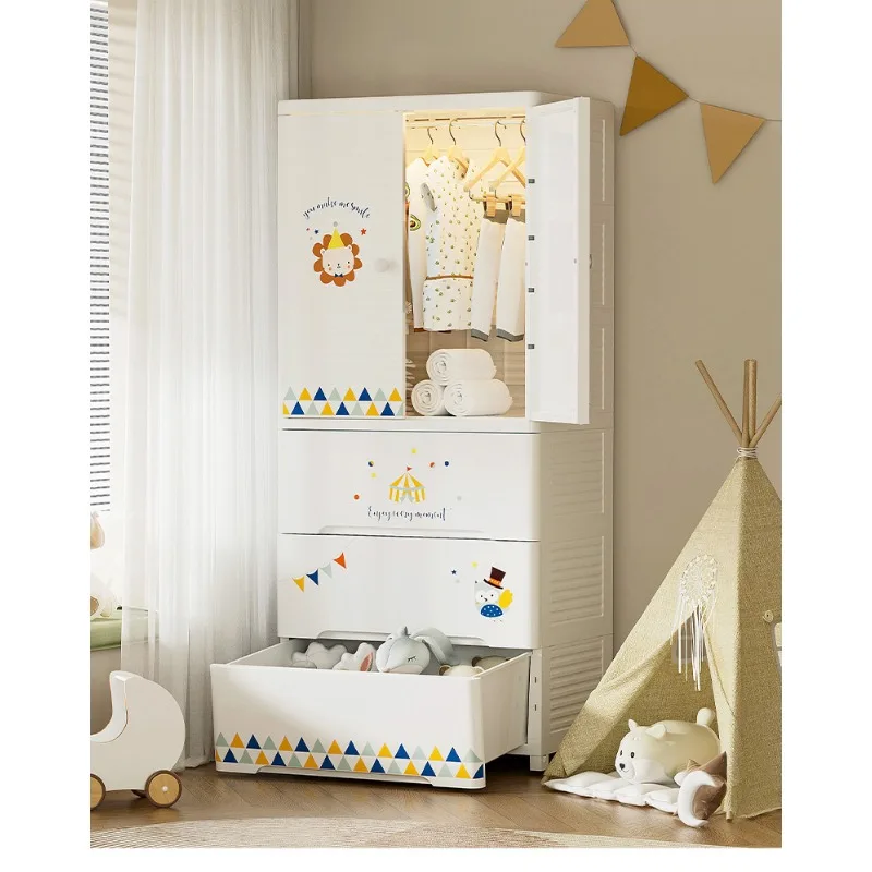 Большой шкаф для хранения, пластиковый детский шкаф, детский шкаф.