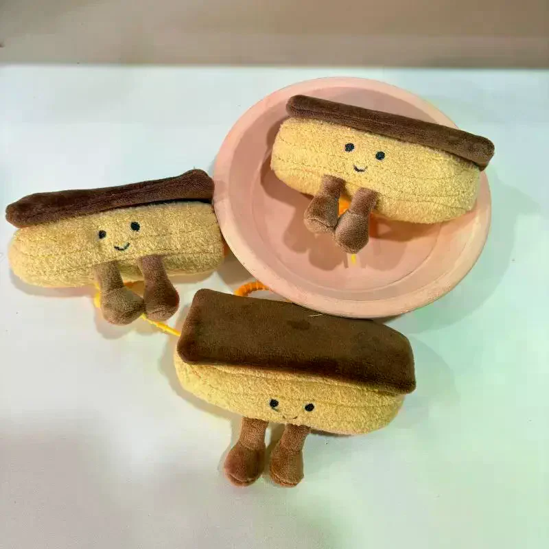 พวงกุญแจตุ๊กตาขนนุ่มรูปขนมไข่ทาร์ต ซีรีส์น้ำชายามบ่ายสุดน่ารัก ของตกแต่งกระเป๋าเป้ ของขวัญ