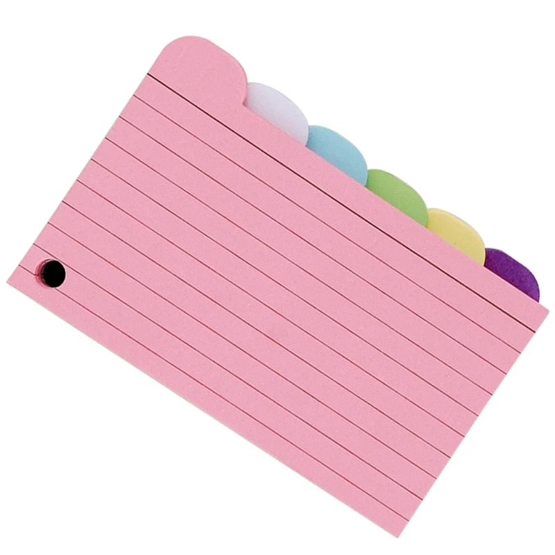 150 แผ่น 3x5 ''เรียงรายบัตรดัชนีสี Study Card, Punched Note Cards ปกครอง Study Card ขนาดเล็ก สำหรับการเรียนรู้