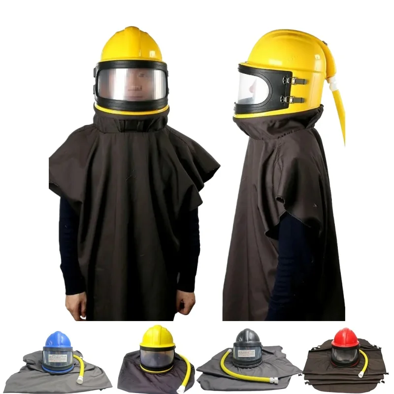 

Protective sandblasting helmet, high-quality ABS dust mask, sandblasting protector with temperature adjustment device