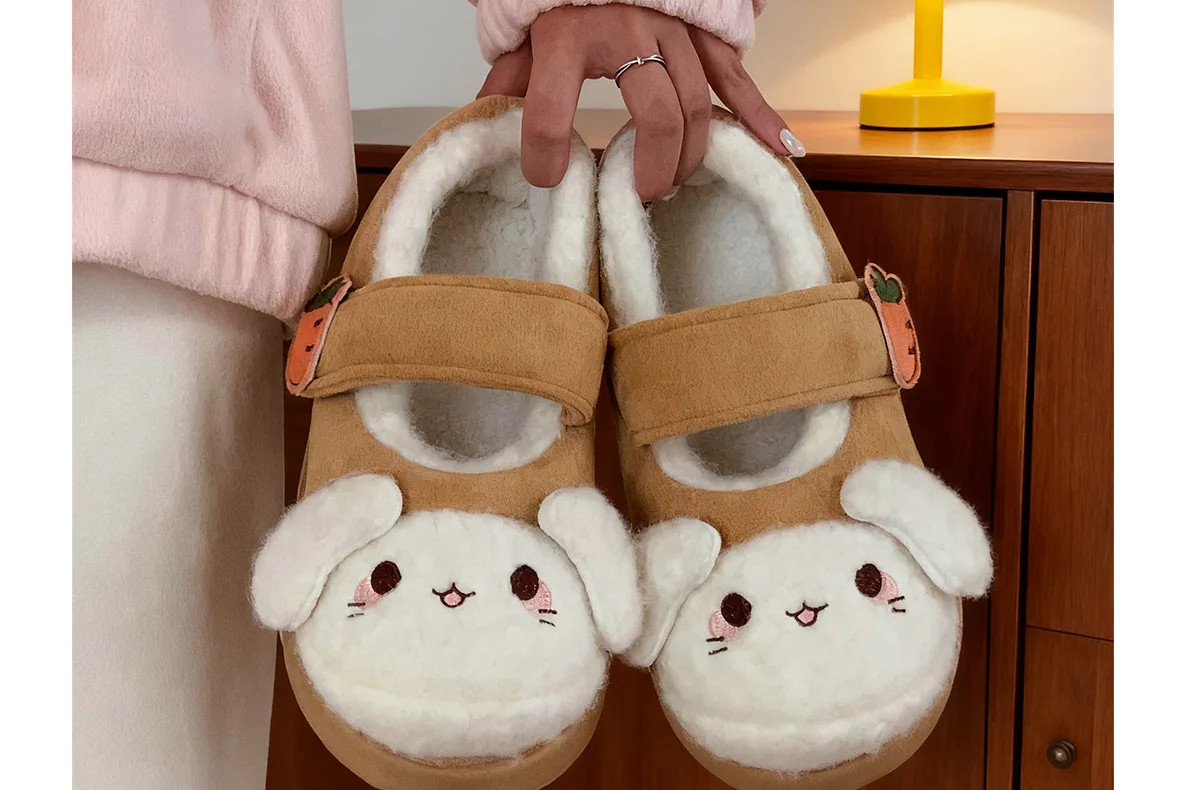 Neue schwarze flauschige Katzenpantoffeln für Damen, bezaubernde Tier-Schuhe, flauschige Hausschuhe, Damen-Winter-Plüsch-Mary-Jane-Slipper. – Detail 32