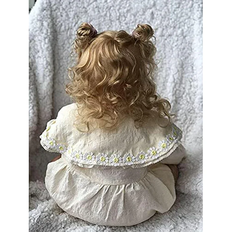 24inch 60cm Lovely New Reborn Maddie Girl Doll with Rooted Blonde hair Soft Cuddle Body Toys